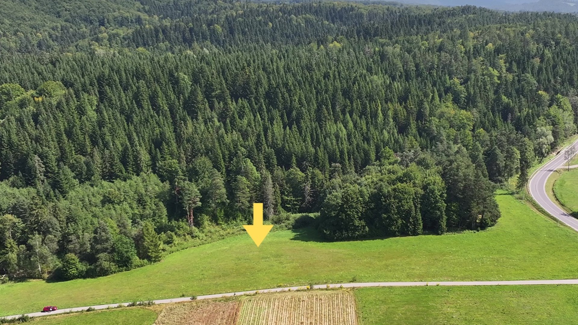 Berezka -  27 arów przy lesie i potoku