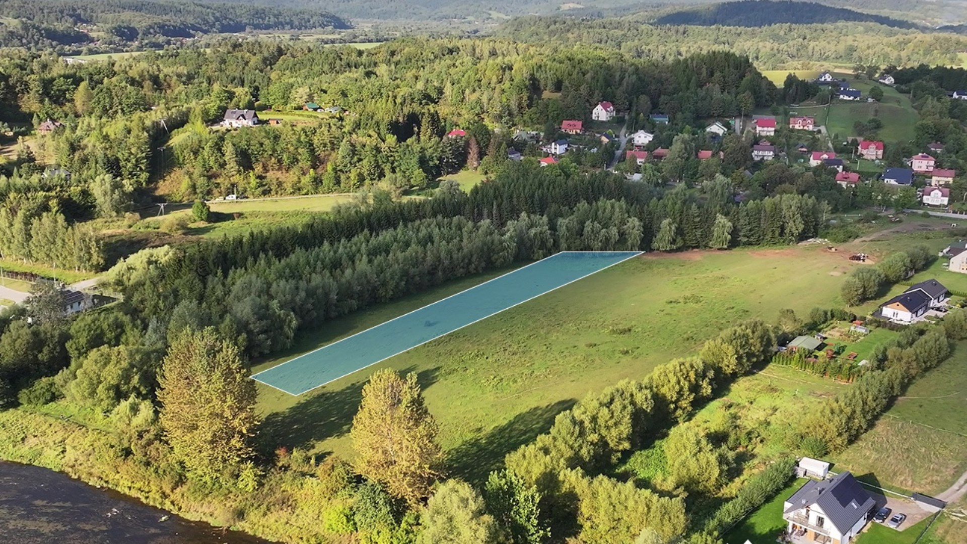 Działka rolna 27 arów nad Sanem - Lesko, Posada 
